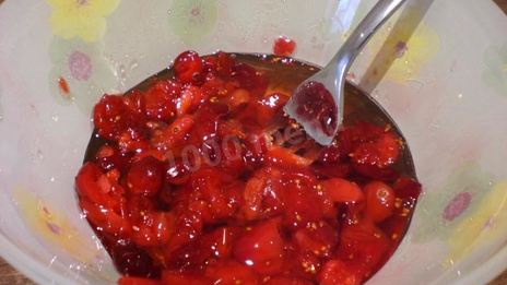 клюквенный мусс с манкой