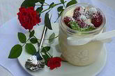 Крем-мусс из белого шоколада Роза-малина