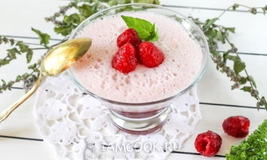 Рецепт малиновый мусс