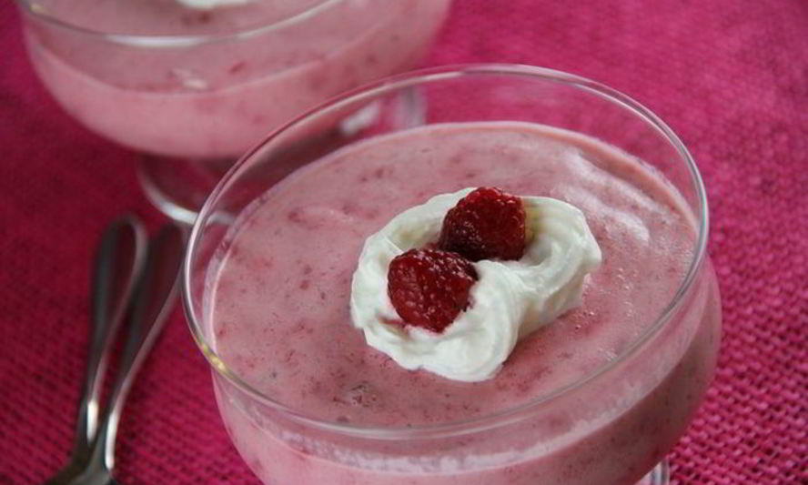 Рецепт мусс из малины и сгущенного молока