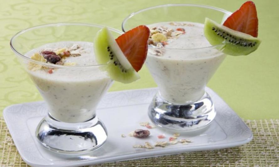 Рецепт мусс с киви и клубникой