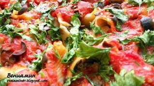 Паста ракушки с творожно-баклажановым муссом