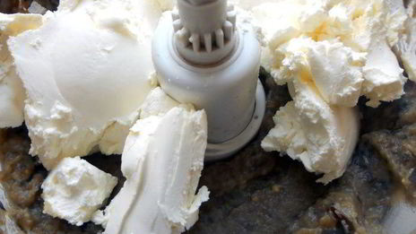 паста ракушки с творожно-баклажановым муссом