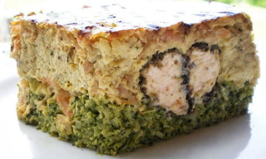 Рецепт рыбный террин с креветочным муссом на подушечке из брокколи