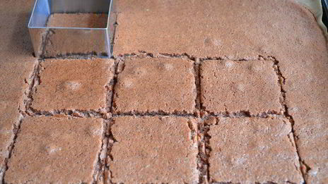 тирамису с кокосовым муссом, малиновым желе и черникой