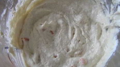 торт-мусс с курицей, шпинатом и черри