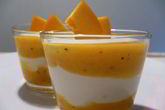 Творожный крем с муссом из персика и маракуи