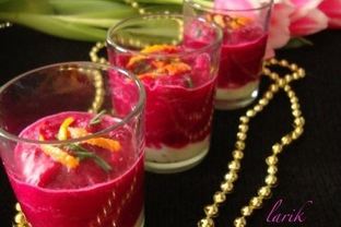 Веррины со свекольно-мандариновым муссом