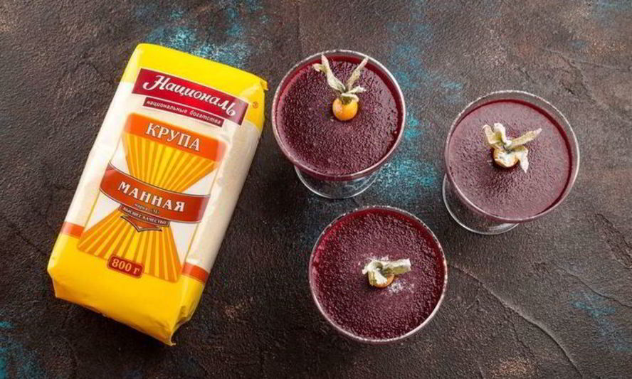 Рецепт ягодный мусс с манной крупой