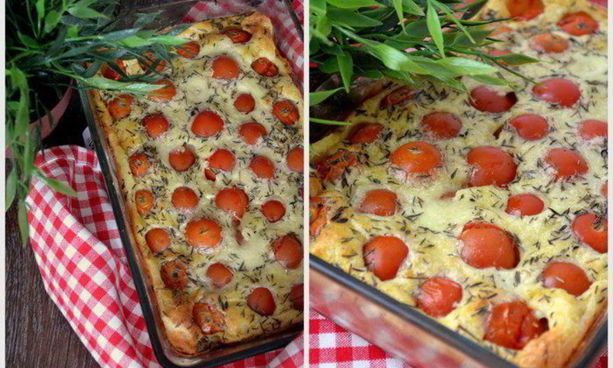 Рецепт несладкий клафути с томатами черри и пармезаном