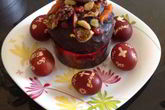 Фруктовый кулич пасхальный шоколадный