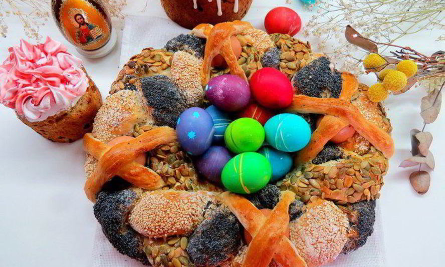 Рецепт итальянская пасхальная коса с тремя начинками