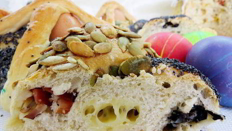 итальянская пасхальная коса с тремя начинками