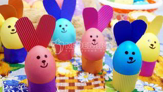 Крашеные яйца Пасхальные кролики