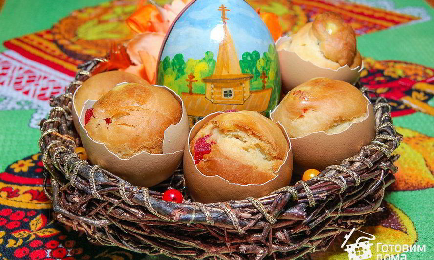 Рецепт куличики в яичной скорлупе
