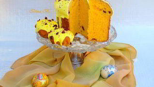 Морковный кулич с клюквой