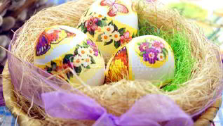 Пасхальные яйца Бабочки-цветочки
