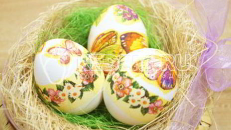 пасхальные яйца бабочки-цветочки