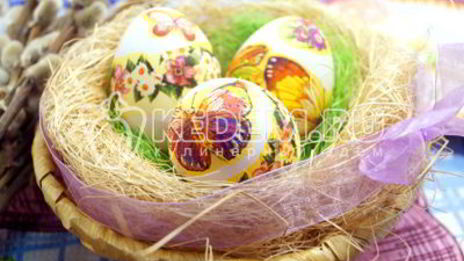 пасхальные яйца бабочки-цветочки