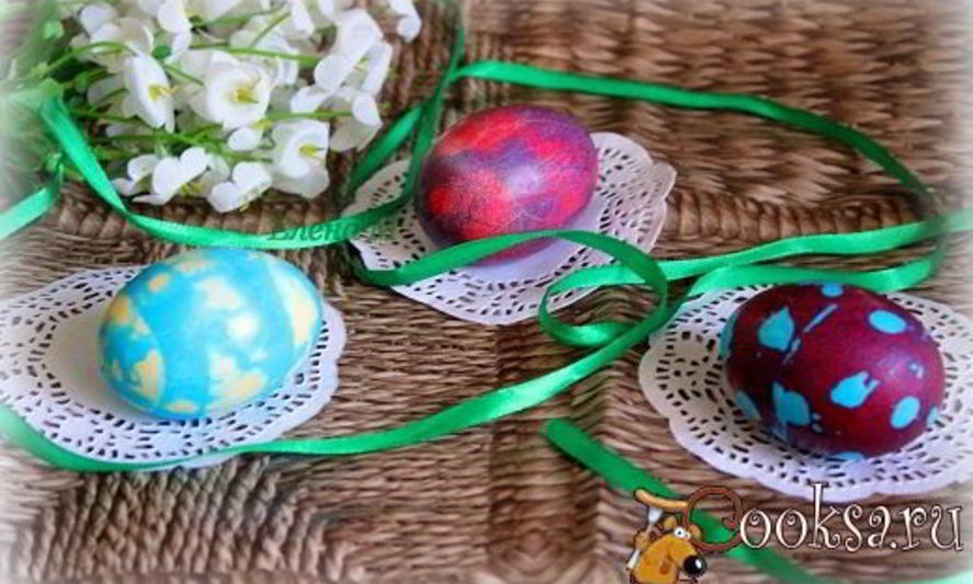 Рецепт пасхальные яйца, три способа окрашивания