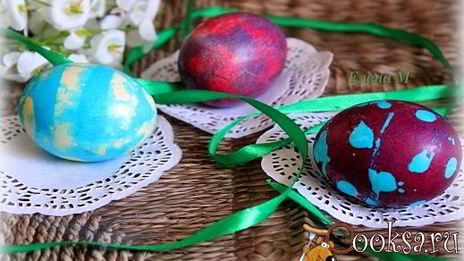 пасхальные яйца, три способа окрашивания