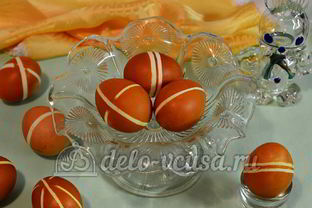 Пасхальные яйца в полоску