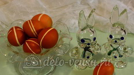 пасхальные яйца в полоску