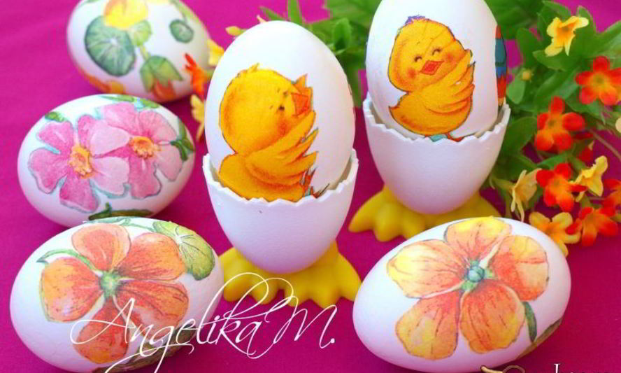 Рецепт пасхальных яиц в стиле декупажа