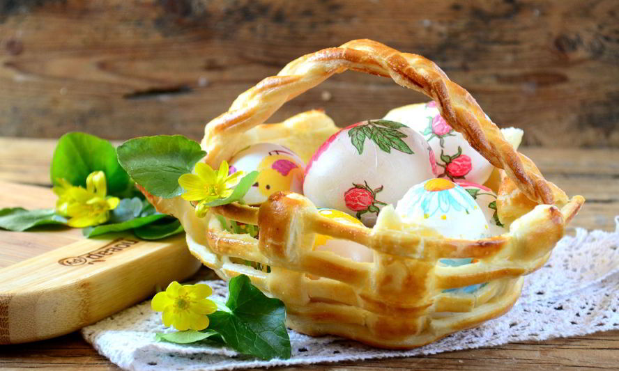 Рецепт съедобная корзинка для пасхальных яиц