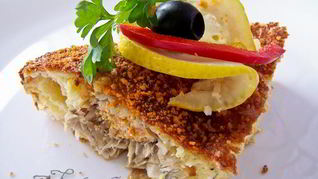 Камбала под сырным суфле по-французски