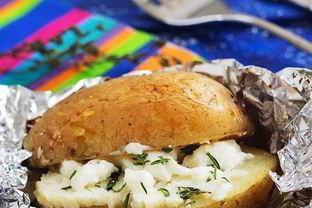 Печеный картофель с суфле из тимьяна