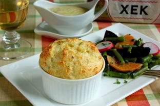 Рыбное суфле с горчичным соусом