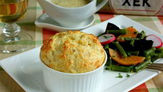 Рыбное суфле с горчичным соусом