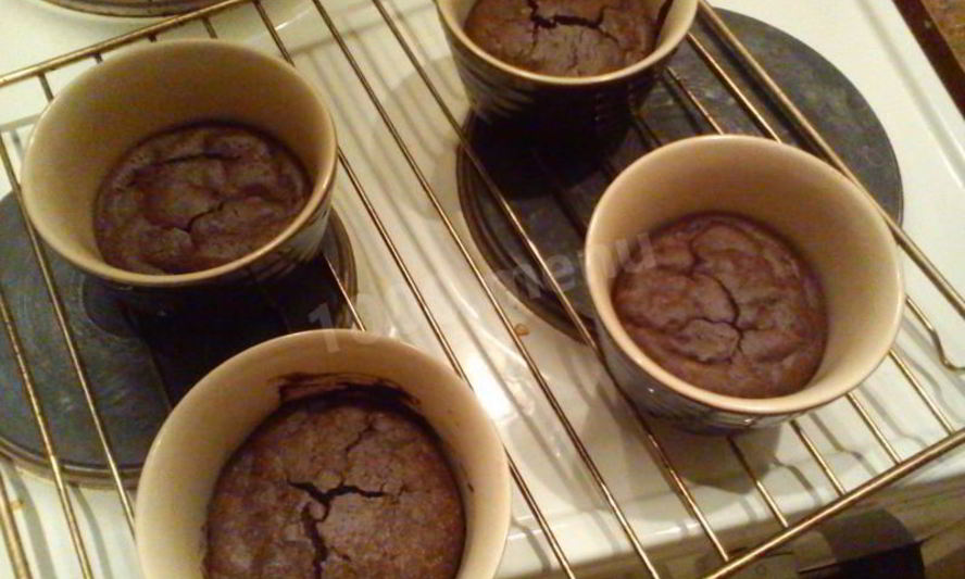 Рецепт шоколадное суфле с ванильным вкусом