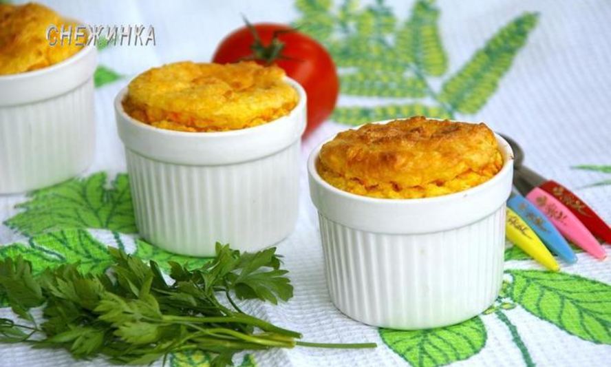 Рецепт сочное куриное филе под рисово-морковным суфле