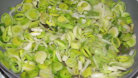 суфле из лука-порея