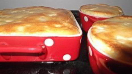 суфле из яблок и творога