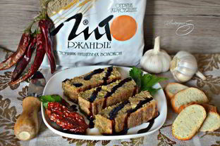 Суфле из запеченного баклажана с перцем и отрубями