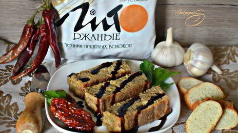 суфле из запеченного баклажана с перцем и отрубями