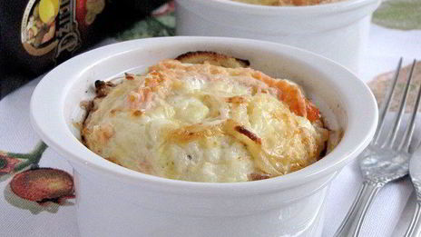 суфле с рисом, семгой и сыром джюгас