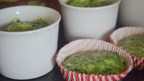 суфле со шпинатом и пармезаном