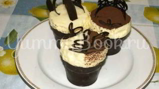 Суфле в шоколадных стаканчиках