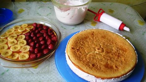 торт-суфле с фруктами