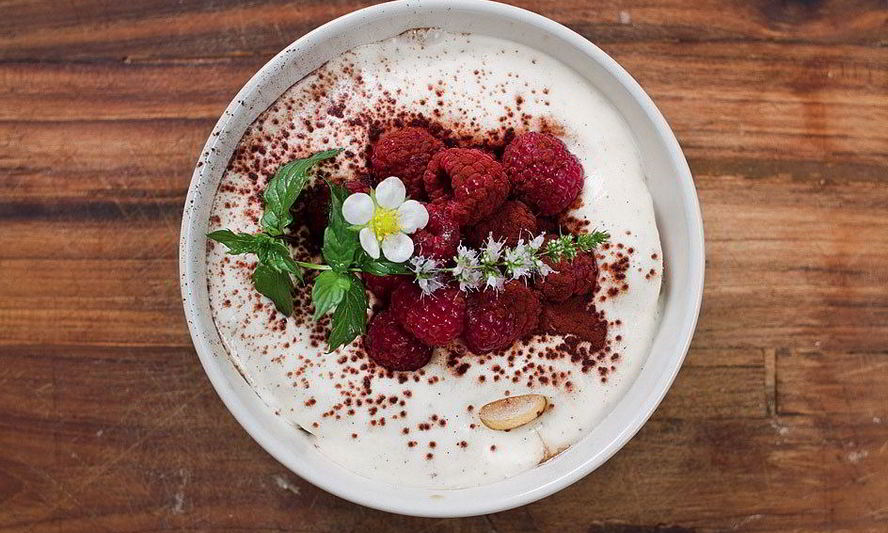 Рецепт быстрый тирамису с малиной и мятой