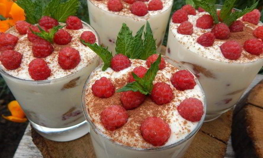 Рецепт малиновый тирамису