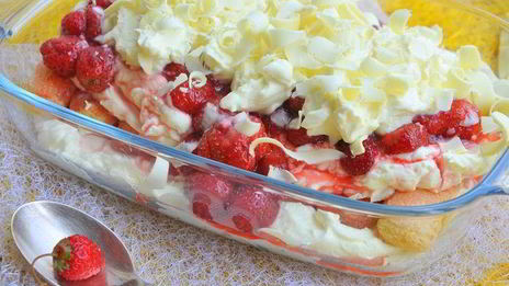 тирамису с клубникой и белым шоколадом