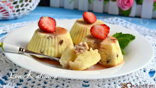 Творожный пудинг в микроволновке