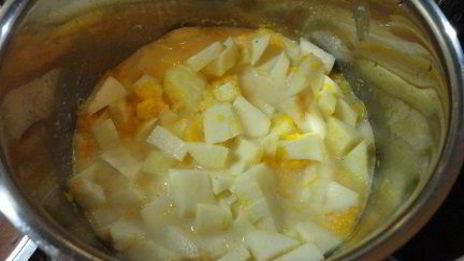 тыквенно-яблочный пудинг