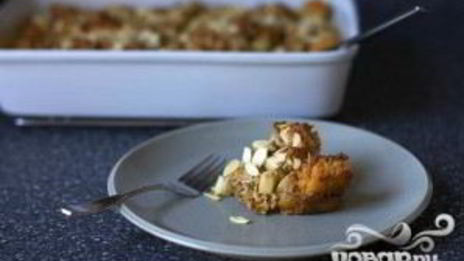 яблочный пудинг с хлебом