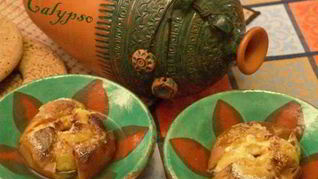 Яблоки, запеченные в зеленом чае